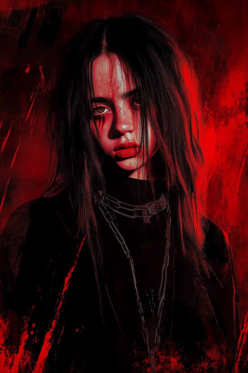 Billie Eilish Canvas Poster - Muziek En Film Wall Art - 60 X 90 Cm Zonder Frame