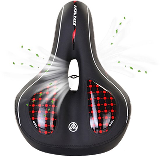YOUNGDO Comfortabel Ergonomisch Fietszadel - Nieuw Model Met Verbeterde Waterdichtheid, Traagschuim, Ademend, Schokdempend - Voor Heren en Dames (Trekking