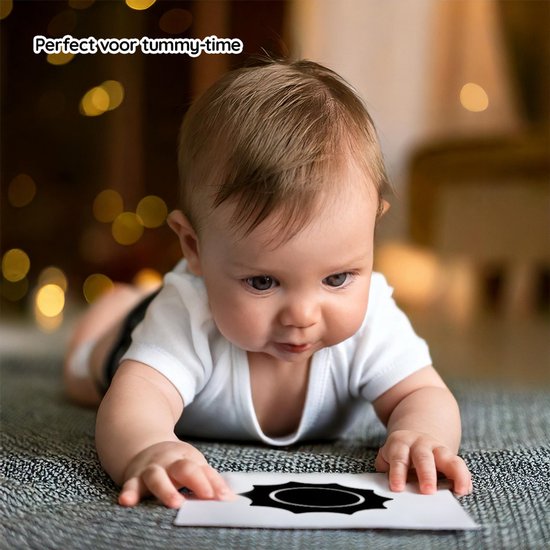 Baby Vision Ontwikkelkaarten 0–36 Maanden - Meegroei Visuele Stimulatiekaarten voor Baby’s - Zwart-Wit Contrast, Kleuren & Dieren voor Breinontwikkeling - Veilig & Duurzaam - 80 Kaarten — afbeelding 5