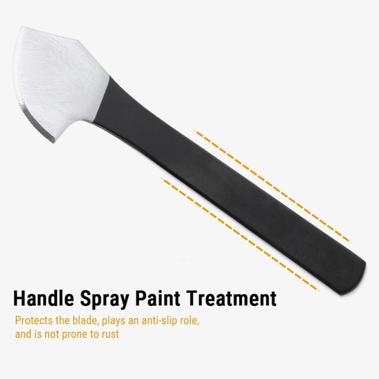 Handmade leather cutting knife - beveled blade - manganese steel - perfect for crafts en leerbewerking van Innovo — afbeelding 4