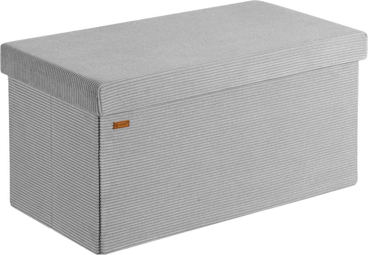 Casaria Opbergbox - Vouwbaar 76x38x38cm M Ripstof 100L - Grijs