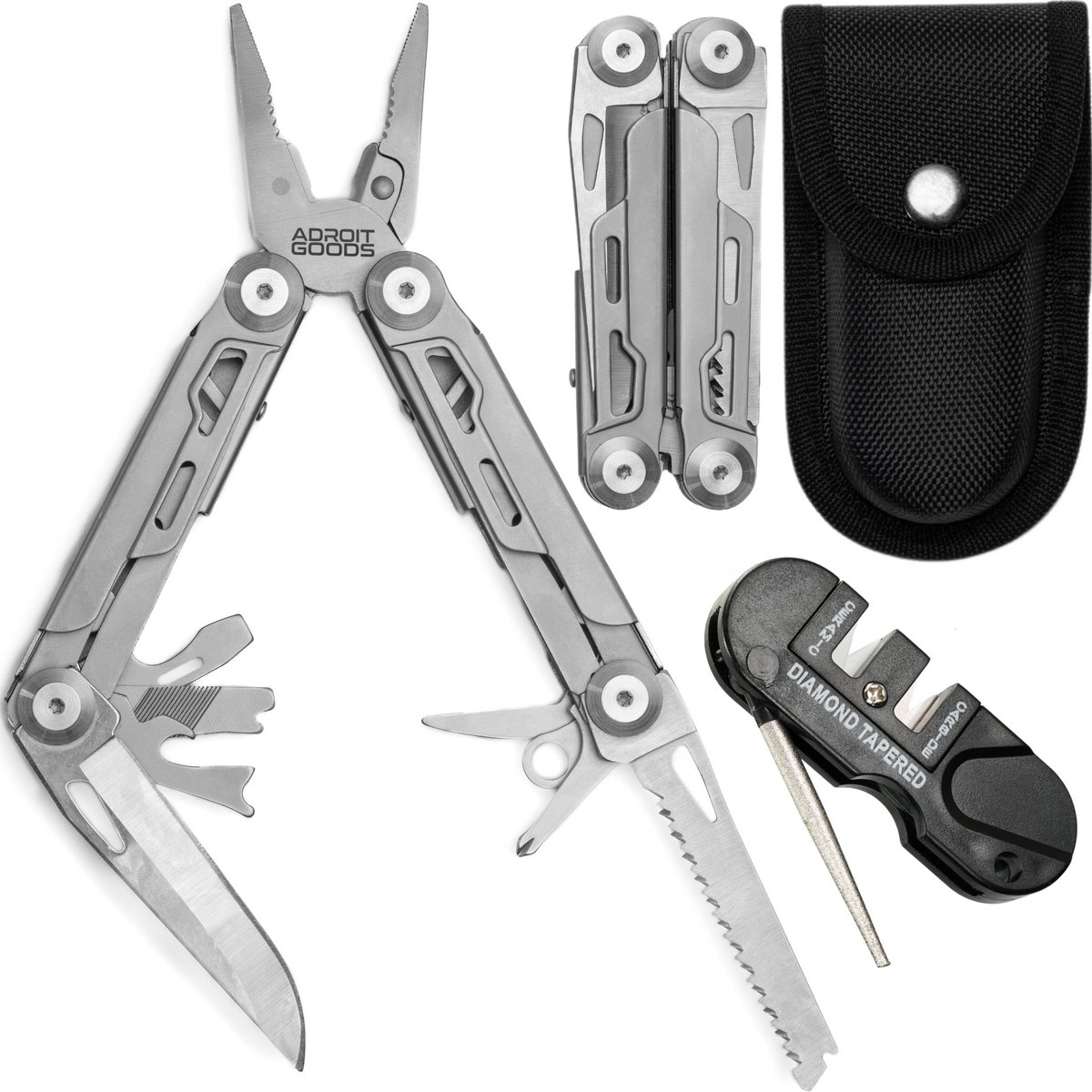AdroitGoods Multitool Survival Zakmes - Nova X54 - 8 In 1 - Survival mes - Jachtmes - Camping - Kamperen