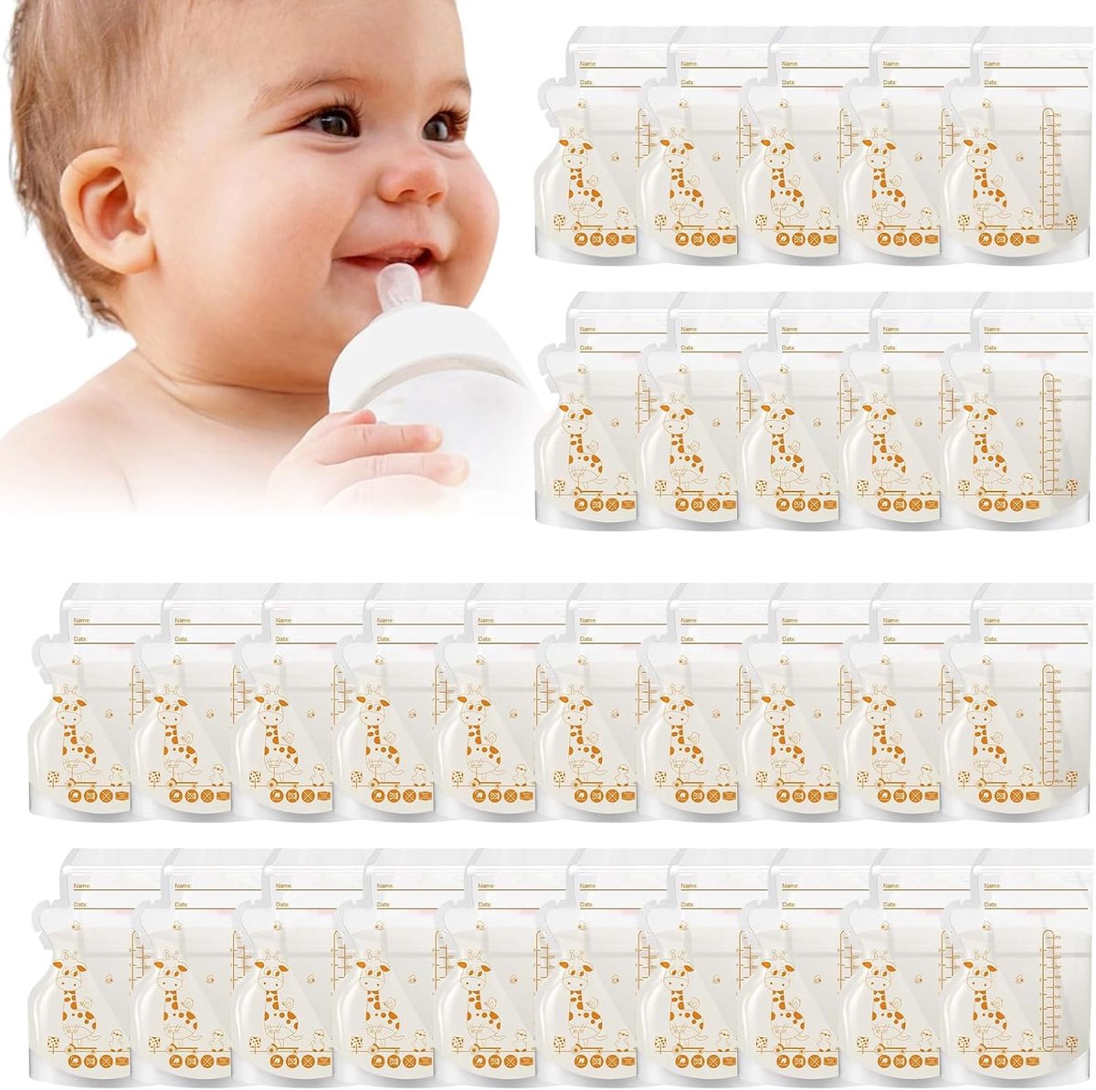 Voorgesteriliseerde Moedermelkzakjes - 250 ml, 30 stuks - Perfect voor Invriezen