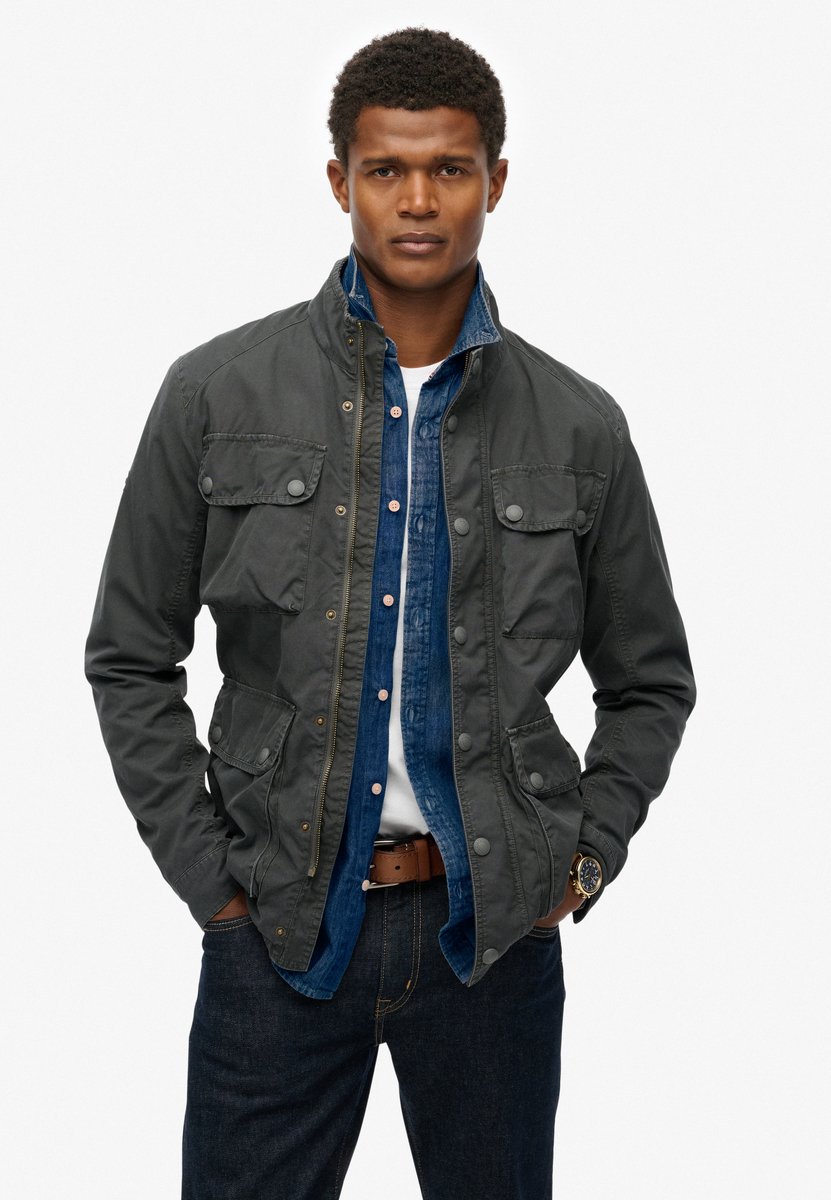 Superdry Estate jack met 4 zakken Heren Buitenjassen Tarmac