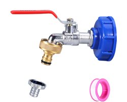 Kraan met kraanadapter voor IBC-tank