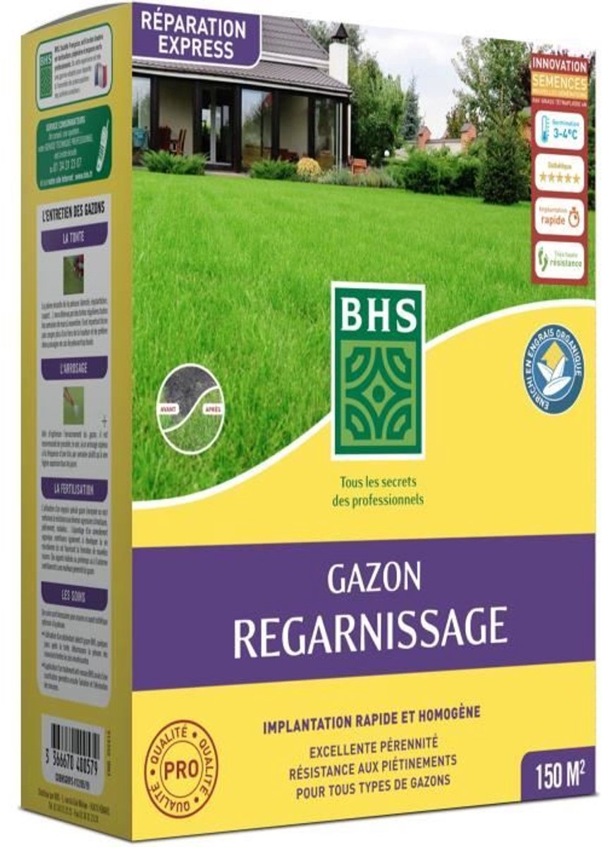 Droge grond doorzaai gras - BHS - 3kg | 150 m² | Resistent en duurzaam, met uitstekende duurzaamheid en tolerantie voor vertrapping.