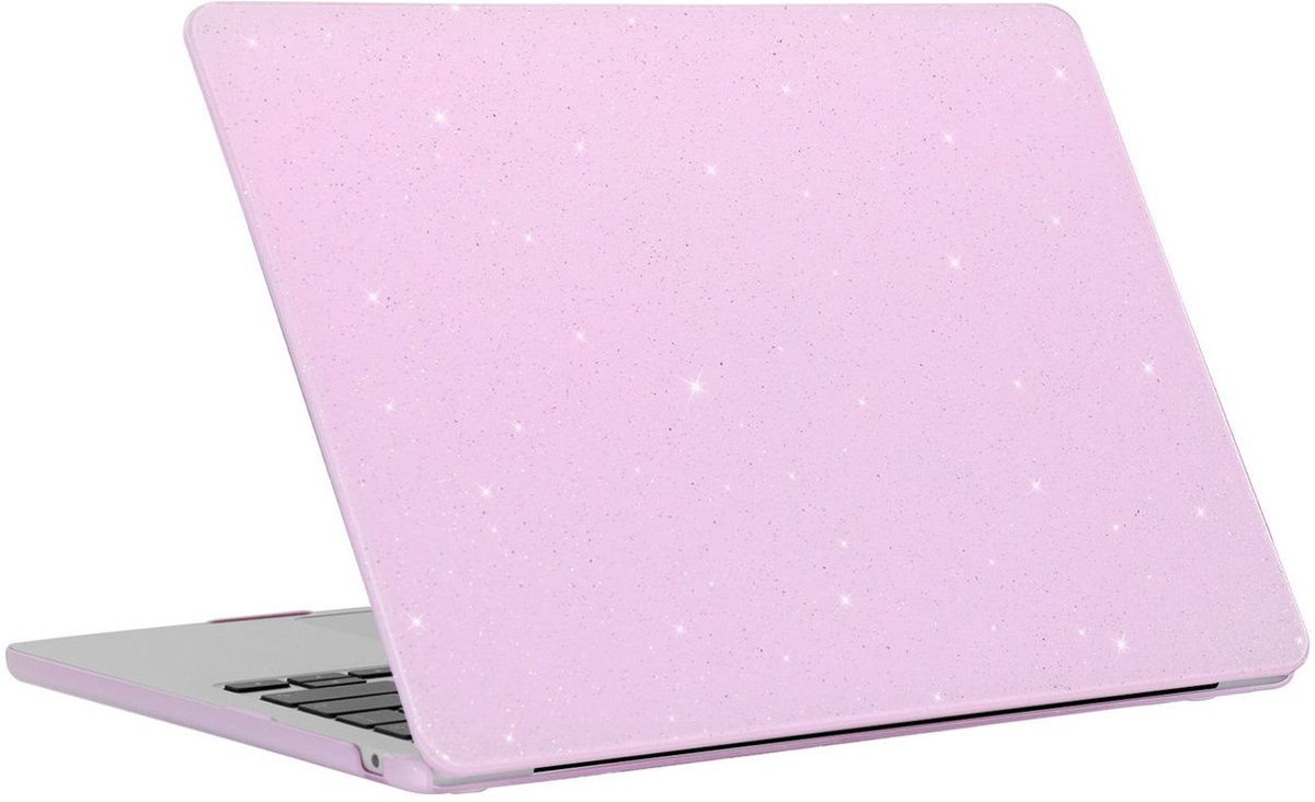 Mobigear Laptophoes geschikt voor Apple MacBook Air 13 Inch (2022-2026) Hoes Hardshell Laptopcover MacBook Case | Mobigear Sparkling Cream - Paars - Model A2681 / A3113 / A3240 / A3449