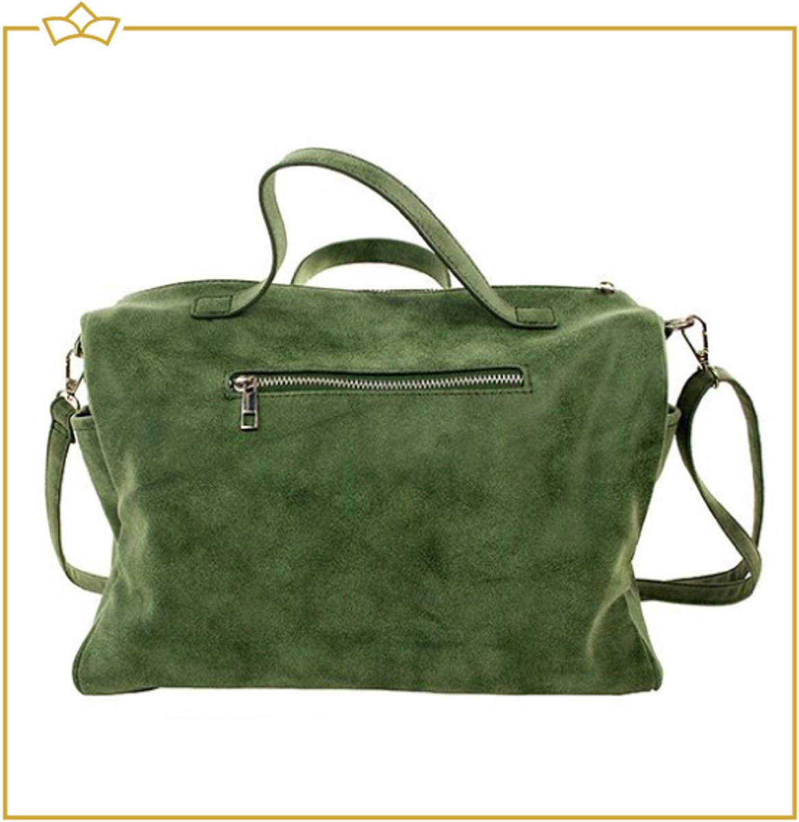 ATTREZZO® Handtas voor Dames - Schoudertas - Damestas - Groen