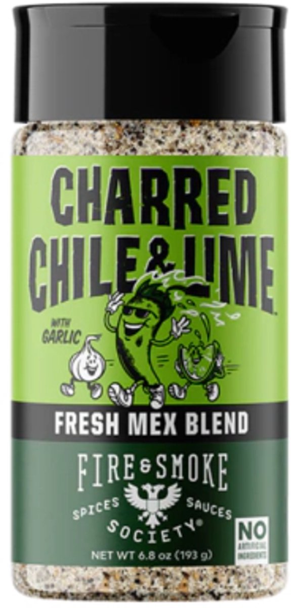 Fire & Smoke Charred Chile & Lime Rub – Mexicaanse Kruidensamenstelling – 6,8 oz (192 g) – Zacht Pittig & Rokerig