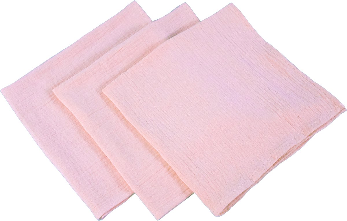 Honeybears hydrofiele doeken – 3 stuks - Inbakerdoek hydrofiel baby – Hydrofiele luierdoek - Rose – 60 X 60 CM