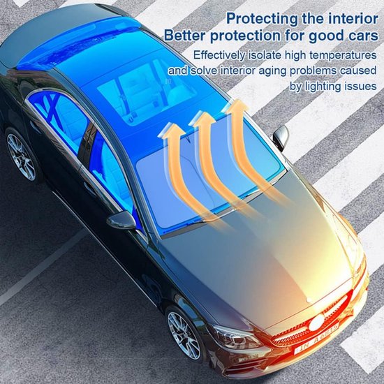 UV-bescherming Auto Zonneklep - Opvouwbaar, Warmte-Isolerend, Voorruit 142×80 cm — afbeelding 4