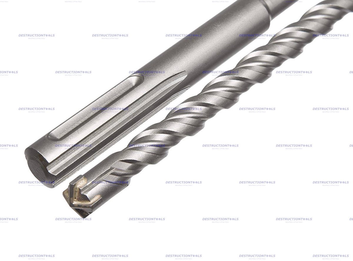 Destructiontools SDS Max bits/betonboren Ø 22mm x 540mm - 4-snijder met stofafvoerkanaal