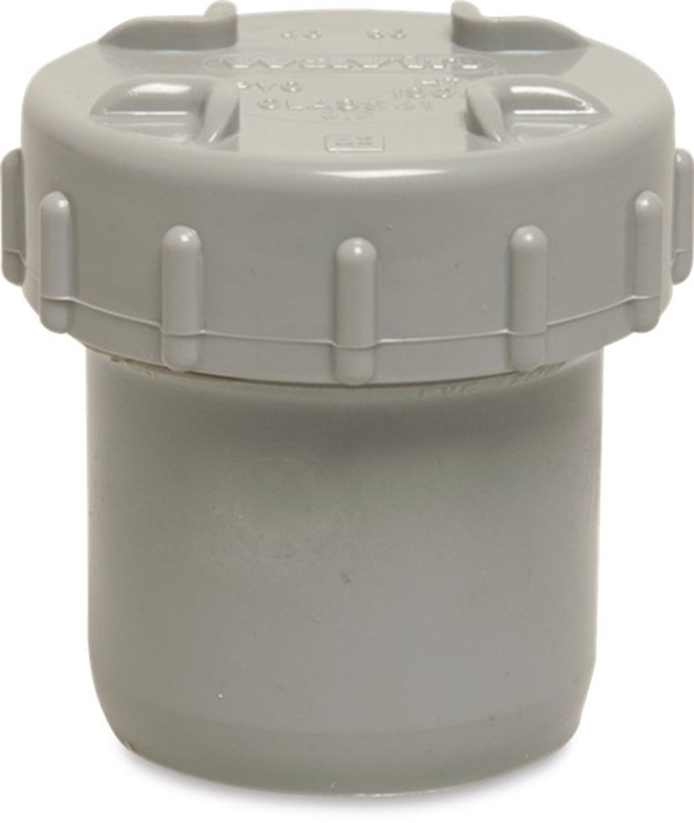 PVC eindset – 50 mm lijmspie grijs KOMO
