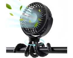 Handventilator - 360° draaibare - 5000mAh - Kinderwagen Mini Fan - Draagbare Ventilator Oplaadbaar…