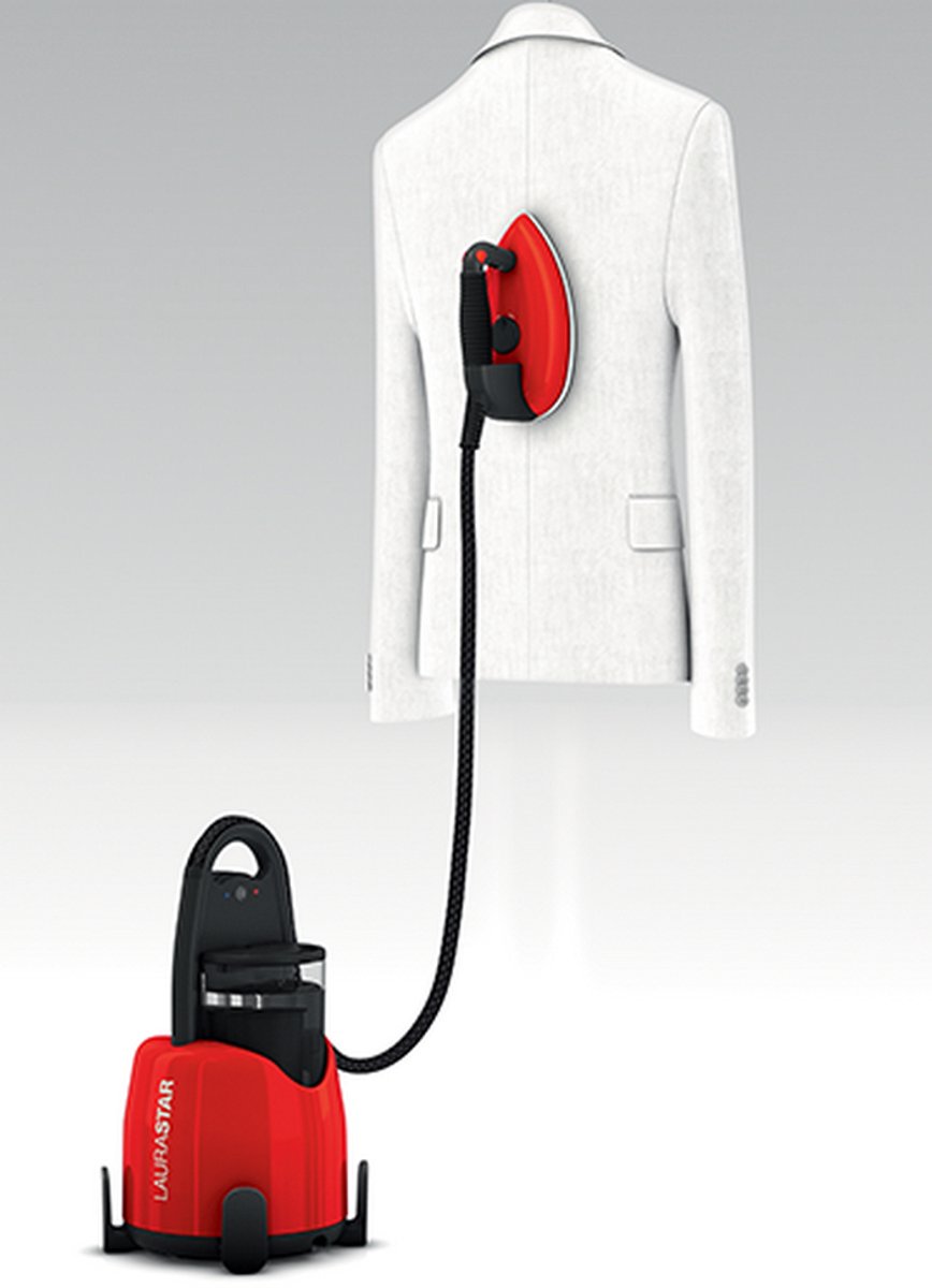 Laurastar Lift Original Red, Stoomstrijkijzer, 3-in-1 Strijkstation, dat je kleding ontvouwt, Strijkt en reinigt, Hygiënische DMS-stoom — afbeelding 5