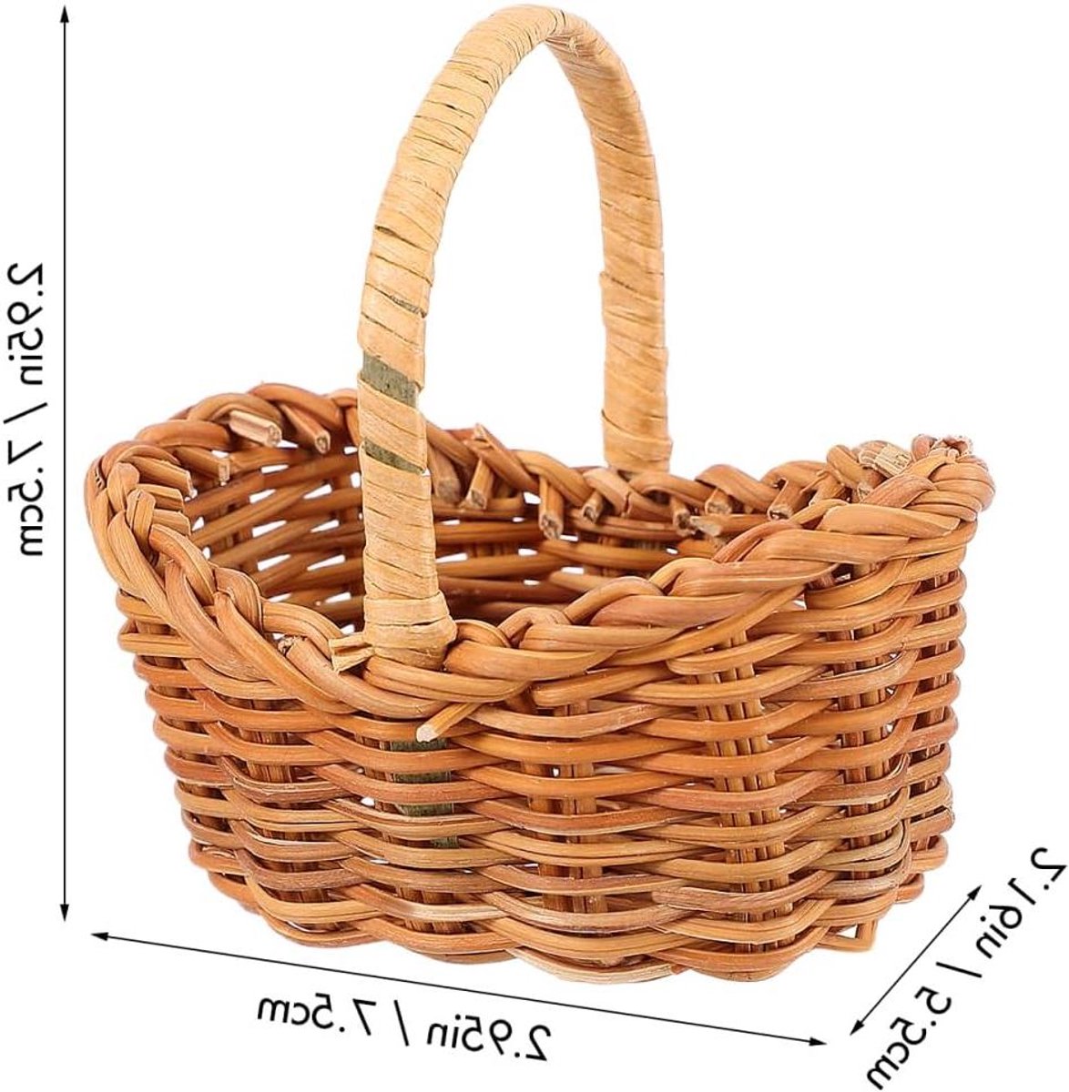 Allecto Premium - Set van 2 mini-mandjes voor decoraties en miniatuurbloemen