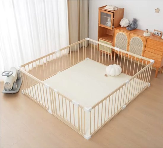 Kaëru® Houten Speelbox voor Baby's – Babypark – Kruipbox