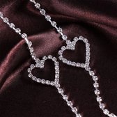 Een paar bh-bandjes met strass-steentjes, verstelbare, glinsterende