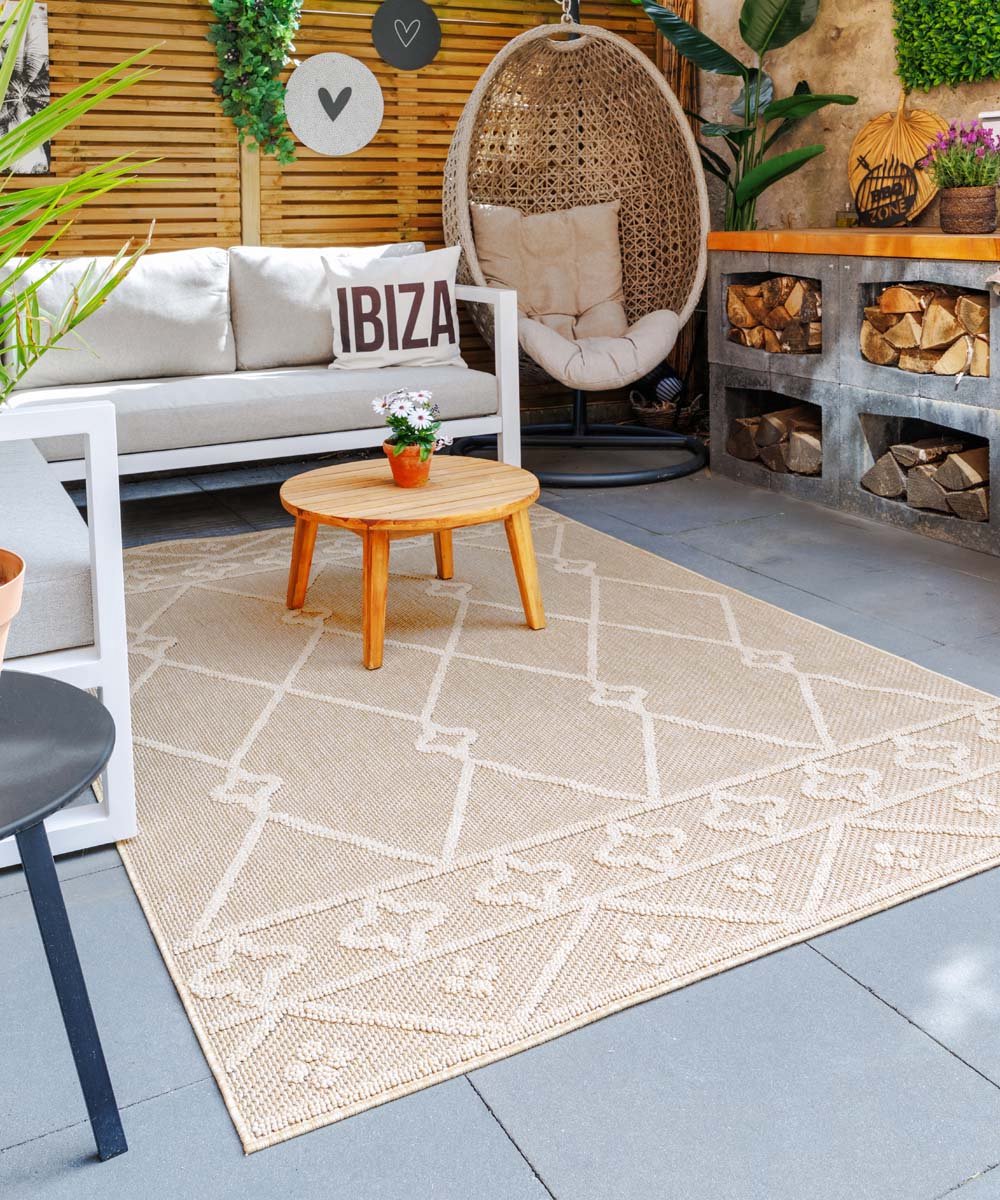 Buitenkleed bohemian - Retreat beige 240x340