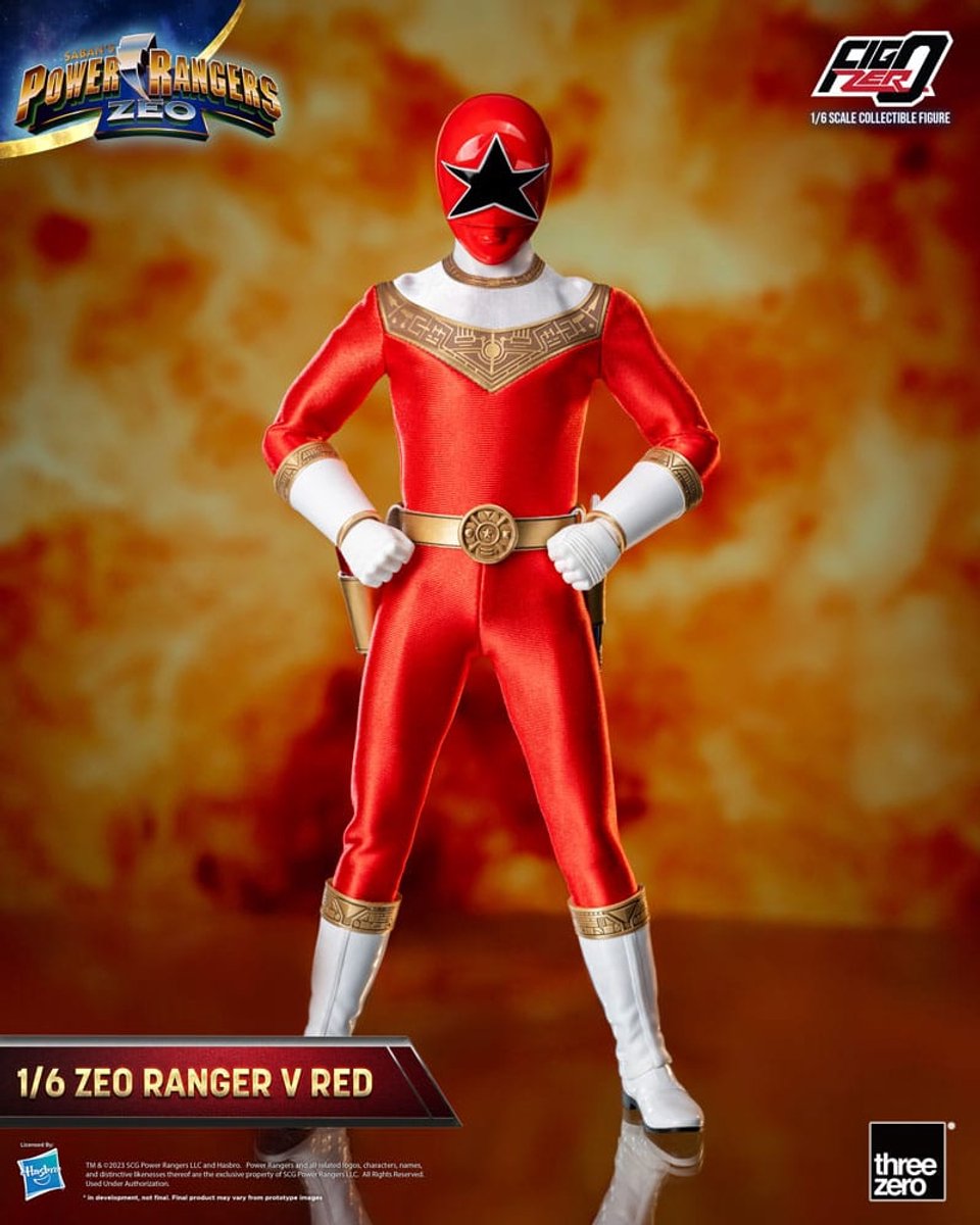 ThreeZero Power Rangers Zeo FigZero Action Figure 1/6 Ranger V Red 30 cm Action Figuur