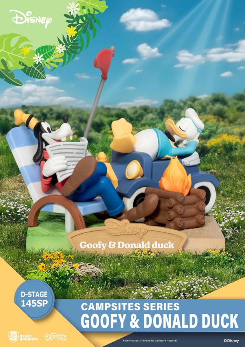 Beast Kingdom Toys Disney D-Stage Campsite Series PVC Diorama Goofy & Donald Duck Special Edition 10 cm Dioramas