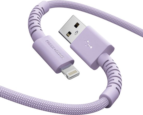 USB-A naar Lightning kabel 2m ultraflexibel knoopvrij duurzaam gevlochten siliconen voor iPhone iPad