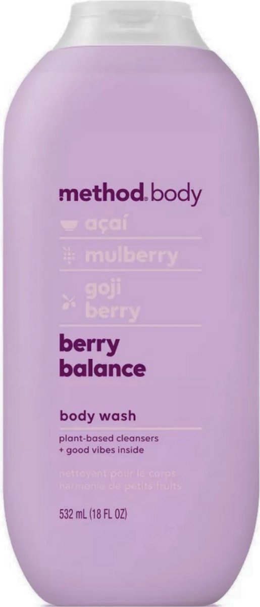 Method - Body Wash – Berry Balance – Vegan Douchegel met acai – Natuurlijke Geur – Hydraterend - 532 ml