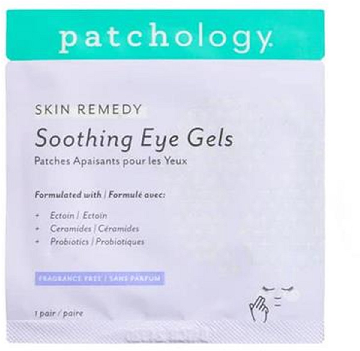 Patchology Skin Remedy Soothing Under Eye Gels – Kalmerende Hydrogel Oogpatches Voor De Gevoelige Huid – Tegen Roodheid, Irritatie & Vermoeide Ogen – Hydraterend & Verzachtend Eye Mask – Met Ectoin, Ceramiden & Probiotica – 1 Paar