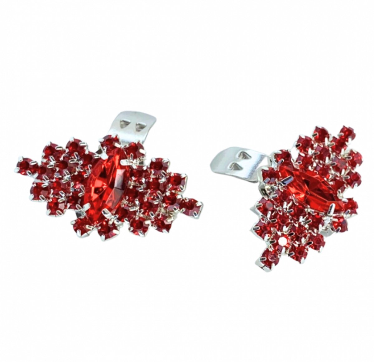 Schoenclips -rood -trouwschoen- versiering- Quinty - Charme Bijoux
