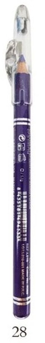 Easy Paris Cosmetics - Oogpotlood - Eyeliner Pencil - Extra Waterproof - Licht Paars - Lila - Nummer 028 - Met puntenslijper - 1 Stuks