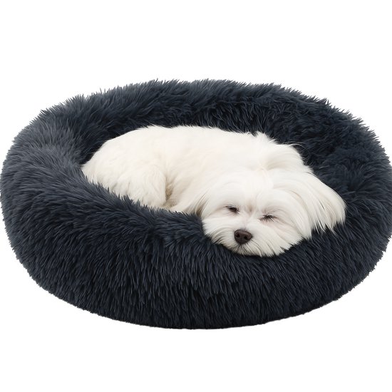 Hondenmand – Donut Hondenmand – Kattenmand Pacha Rond Grijs Ø55 cm – Extra Zacht & Luxe voor Hond of Kat