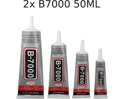 Colle B7000 50 ml – Pack économique (2 x 50 ml) – Pour smartphones, tablettes, bijoux et plus encore