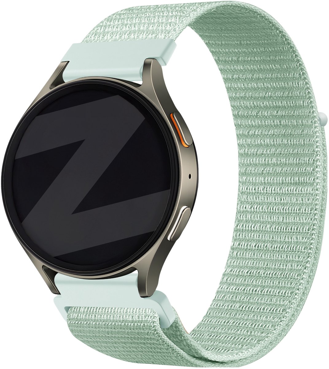 Bandz Smartwatch bandje 18mm nylon 'Easy fit' - geschikt voor Huawei Watch GT 5 Pro - 42mm / GT 5 - 41mm / GT 4 - 41mm / Watch 5 - 42mm - Fossil Gen 5e - 42mm / Gen 6 - 42mm - Withings ScanWatch Light / Steel HR - 36mm (lichtgroen)