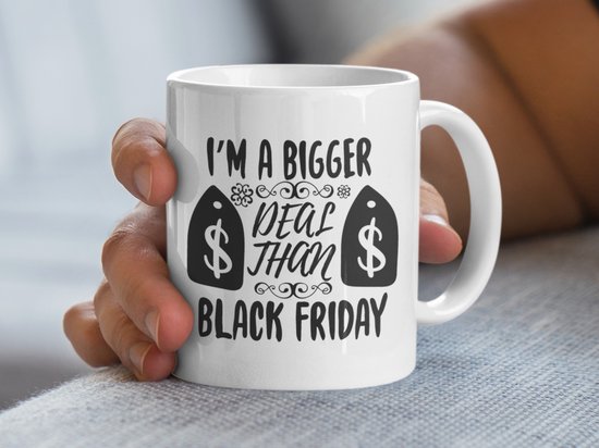Black Friday Mug, Deal Lover Gift, Grappige Koffiemok, Korting Seizoen Mok, Cadeau voor Shoppers, Beste Deal Mok, Cadeau voor Koopjesjagers