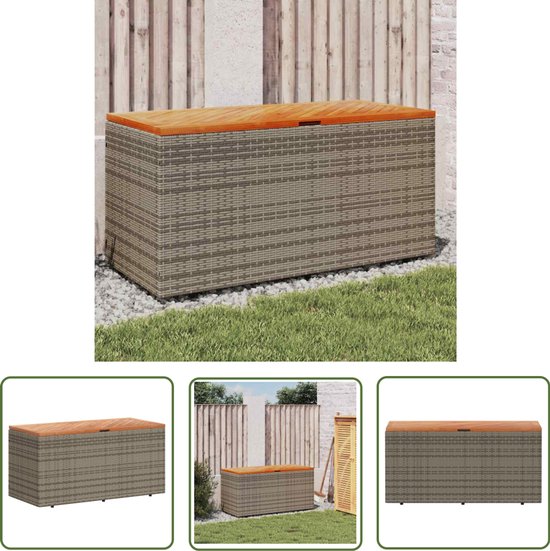 Tuinbox 100x50x50 cm poly rattan zwart