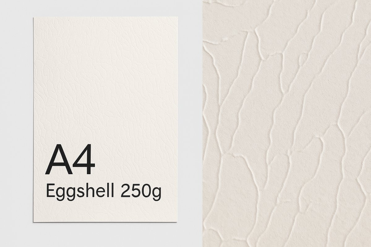 Favini® – 25 vel Eggshell Persing Papier – A4 – Hoogwit – Cardstock - 250 g/m² – Enkelzijdig Geperst – Embossed Structuur – Zuurvrij Zwaar Papier