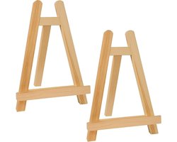 Allecto Premium - Houten Vouwtafel Ezel 28 x 20 cm voor Schildercursussen en Bruiloft - Set van 2