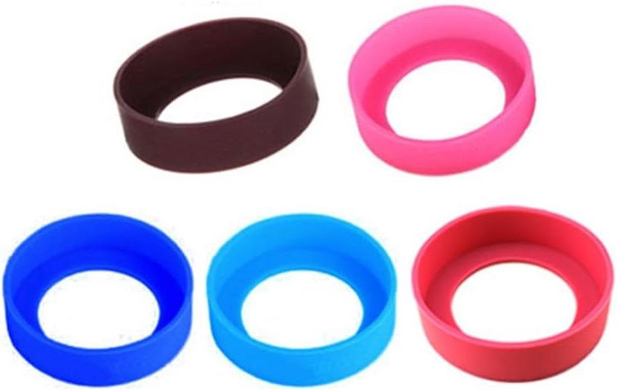 Allecto Premium - Isolatiemat voor flessenhouder - Hittebestendige flessenhoes - Siliconen mat - Waterfles accessoire - Aardkleuren