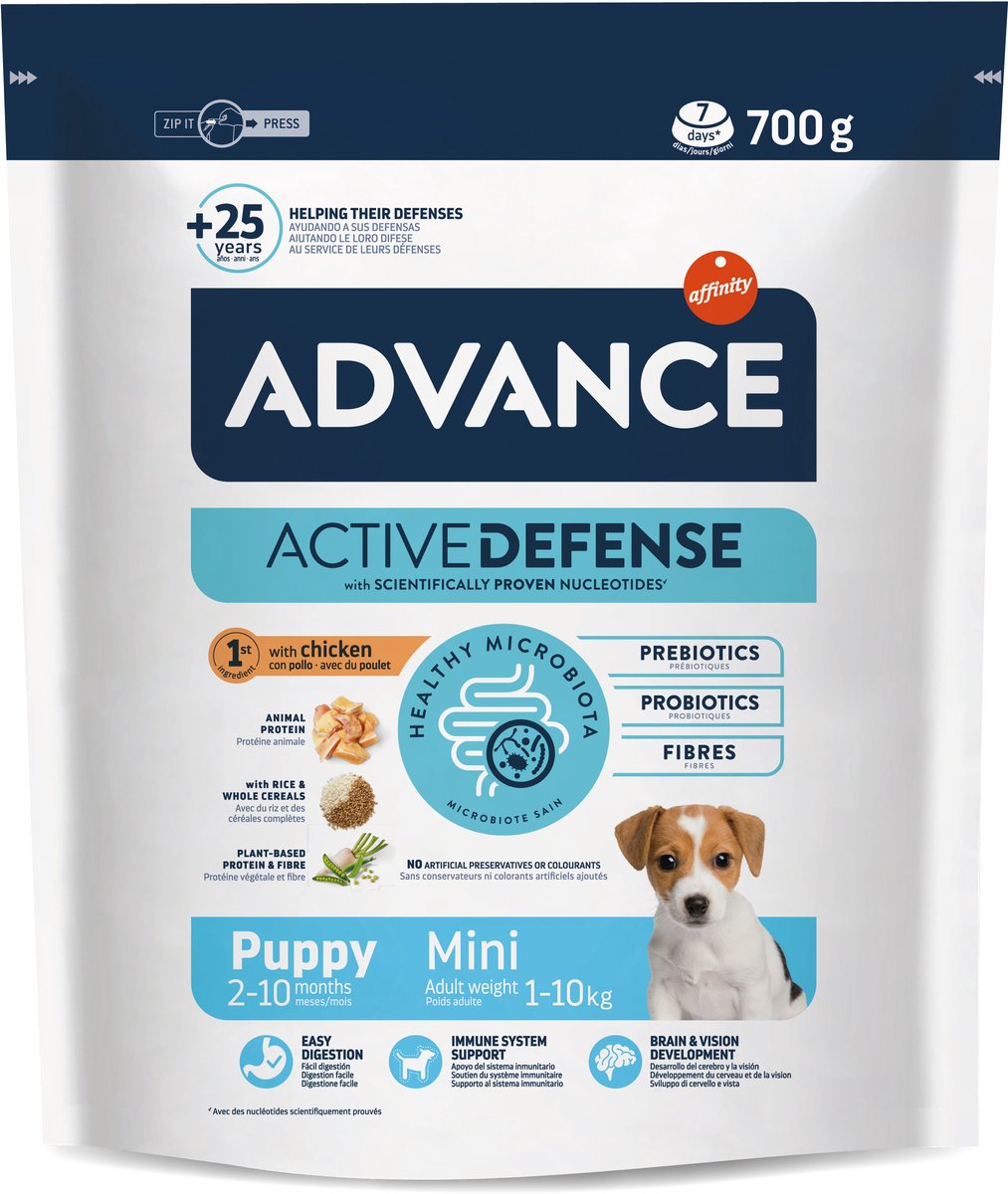 Advance Advance Puppy Protect Mini 700 Gr - Puppyvoer Kleine Rassen - Licht Verteerbaar met Kip en Rijst
