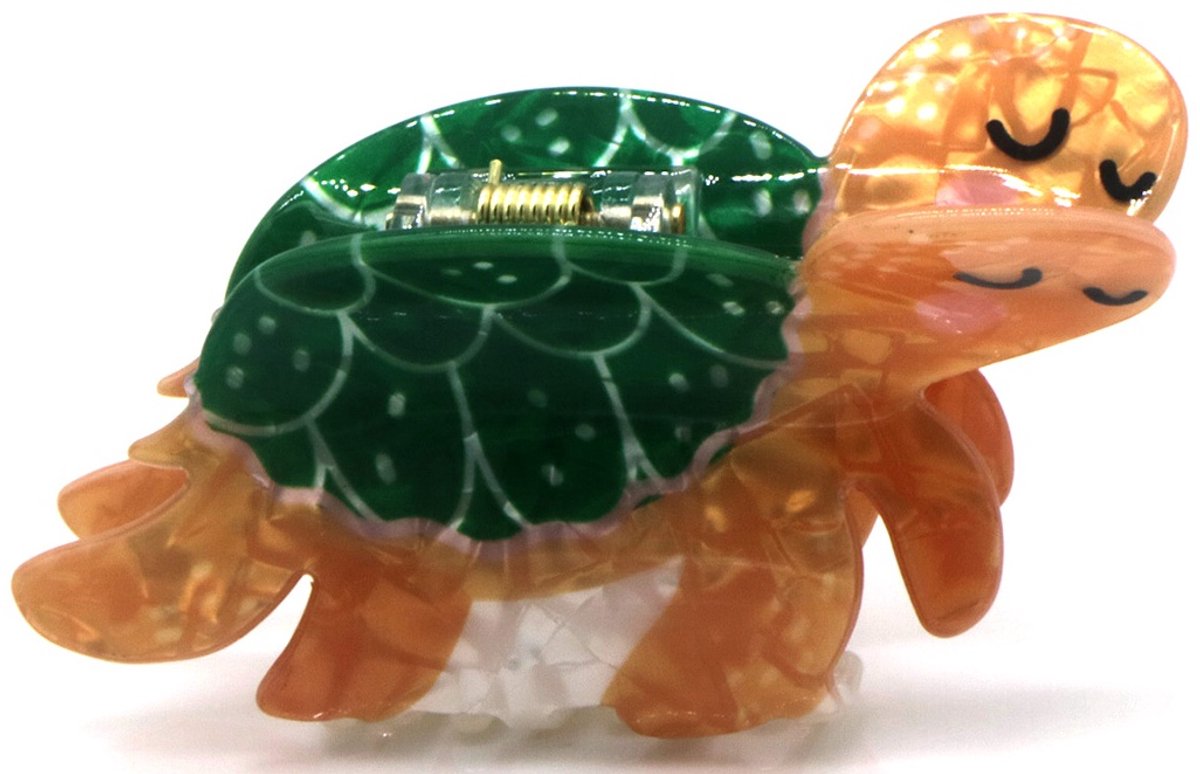 Haarclip - Schildpad Design - 8.5 cm - Trendy Stevig Speels & Kleurrijk