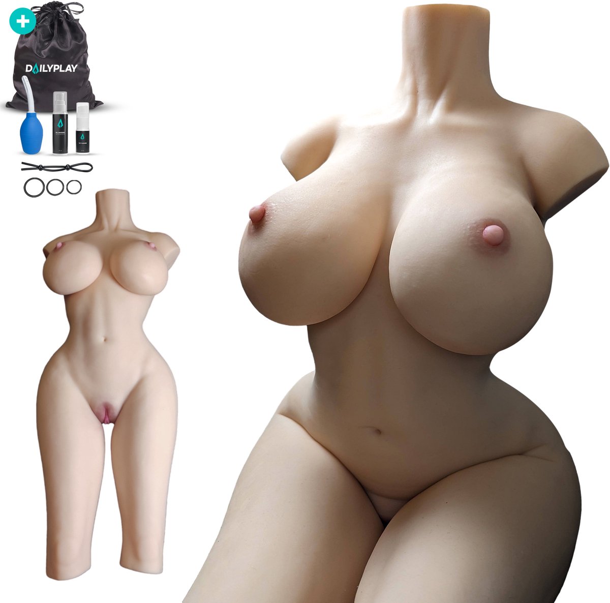 Dailyplay Levensechte Sekspop voor Mannen – TPE Sexpop - 17kg - 81cm - Pocket Pussy - Sex Toys Man - Masturbator – Kunstvagina - Real Doll