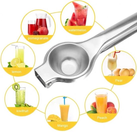 Citroenpers - Citrus handpers - RVS Citruspers - Limoenpers - Citroen- Limoenknijper - Fruit- Citruspers - Juicer - Citroensap - CHPN van CHPN — afbeelding 3