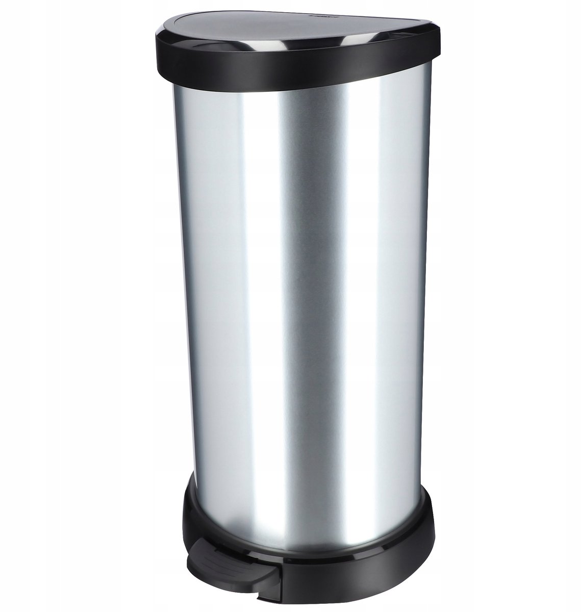 Curver Decobin - Prullenbak - 40l - Zilver Metallic - Recycled Kunststof