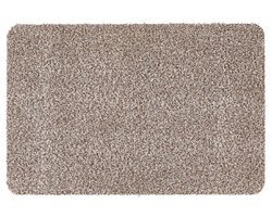 andiamo deurmat Samson - vuilvangmat van katoen voor de entree van het huis - te gebruiken als deurmat binnen, deurmat in overdekte buitenruimtes of als huisdierenmat 50 x 80 cm lichtbeige