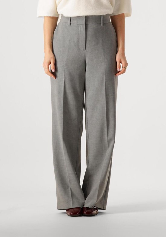 Minus Welma Mid Waist Pant Broeken Dames - Grijs - Maat 44