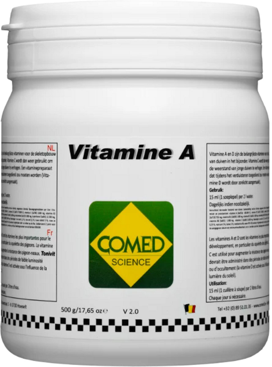 Comed- Vitamine A- Voordeelpak- Budgetpot- Vitamine A voor vogels- Pot 500 gram