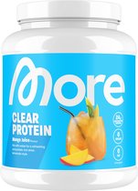 MORE NUTRITION Clear Whey Isolate Proteine Poeder, Mango Juice, 600 g, 20 Porties Heldere Wei Poeder – Lactosevrij Eiwitshake