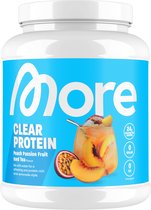 MORE NUTRITION Clear Whey Isolate Proteine Poeder, Peach Passion Fruit Ice Tea, 600 g, 20 Porties Heldere Wei Poeder – Lactosevrij Eiwitshake