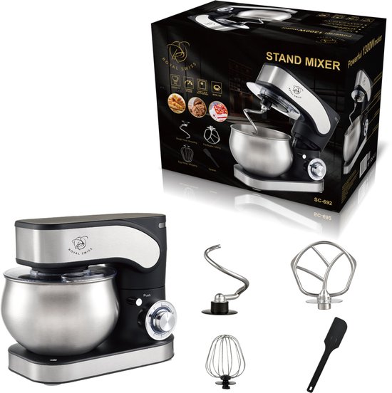 Royal Swiss -Keukenmachine - Keukenrobot 5L Keukenrobot -6snelheden en plus - krachtige motor 1300w van Royal Swiss — afbeelding 4