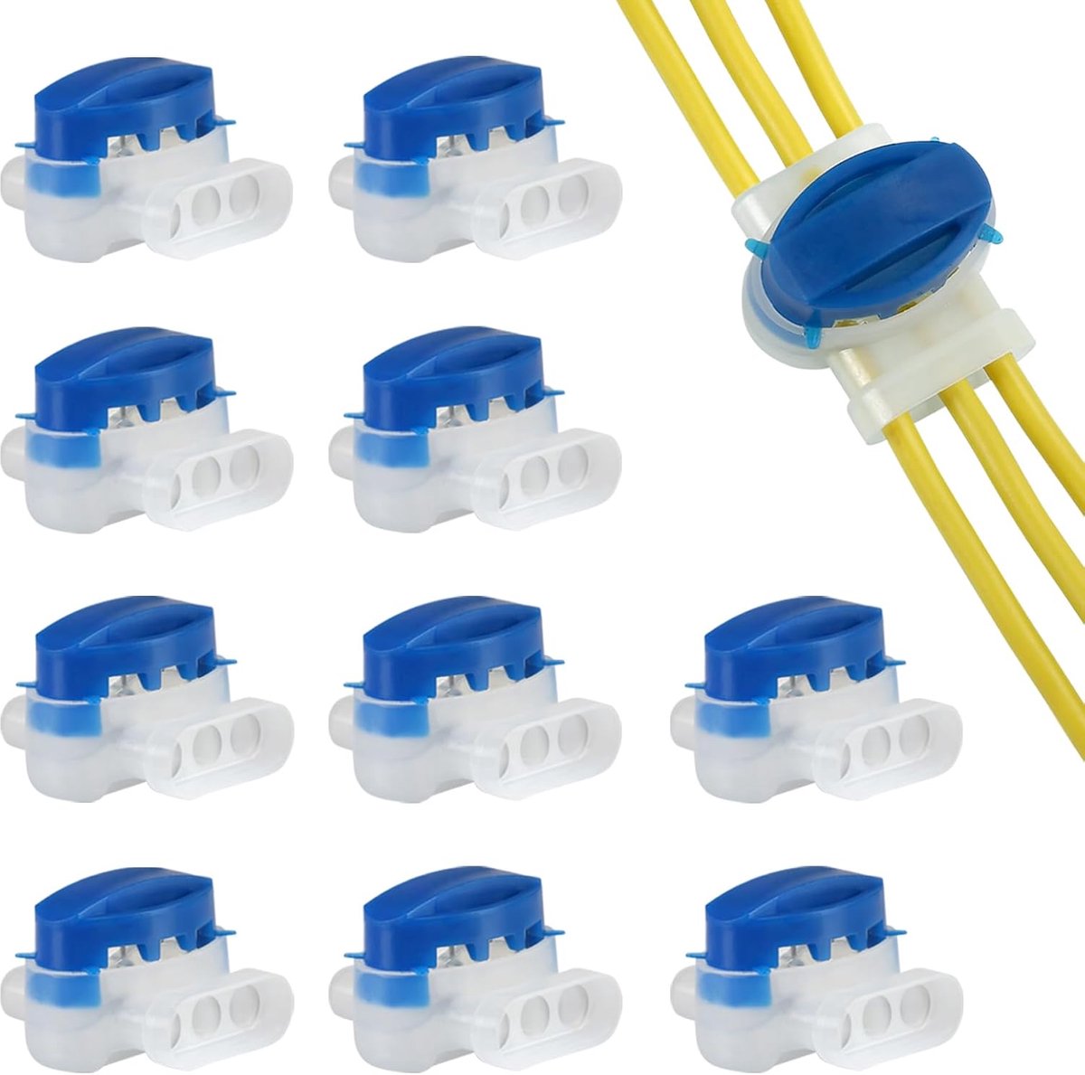 TOVBMUP 10 Elektrische connectoren - Grasmaaierkabelconnectoren - Gelconnectoren - Waterdicht - Geschikt voor het uitbreiden of repareren van robotmaaiers